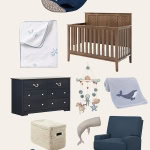 shop guide: adorable nautical nursery for ocean themed baby bedroom